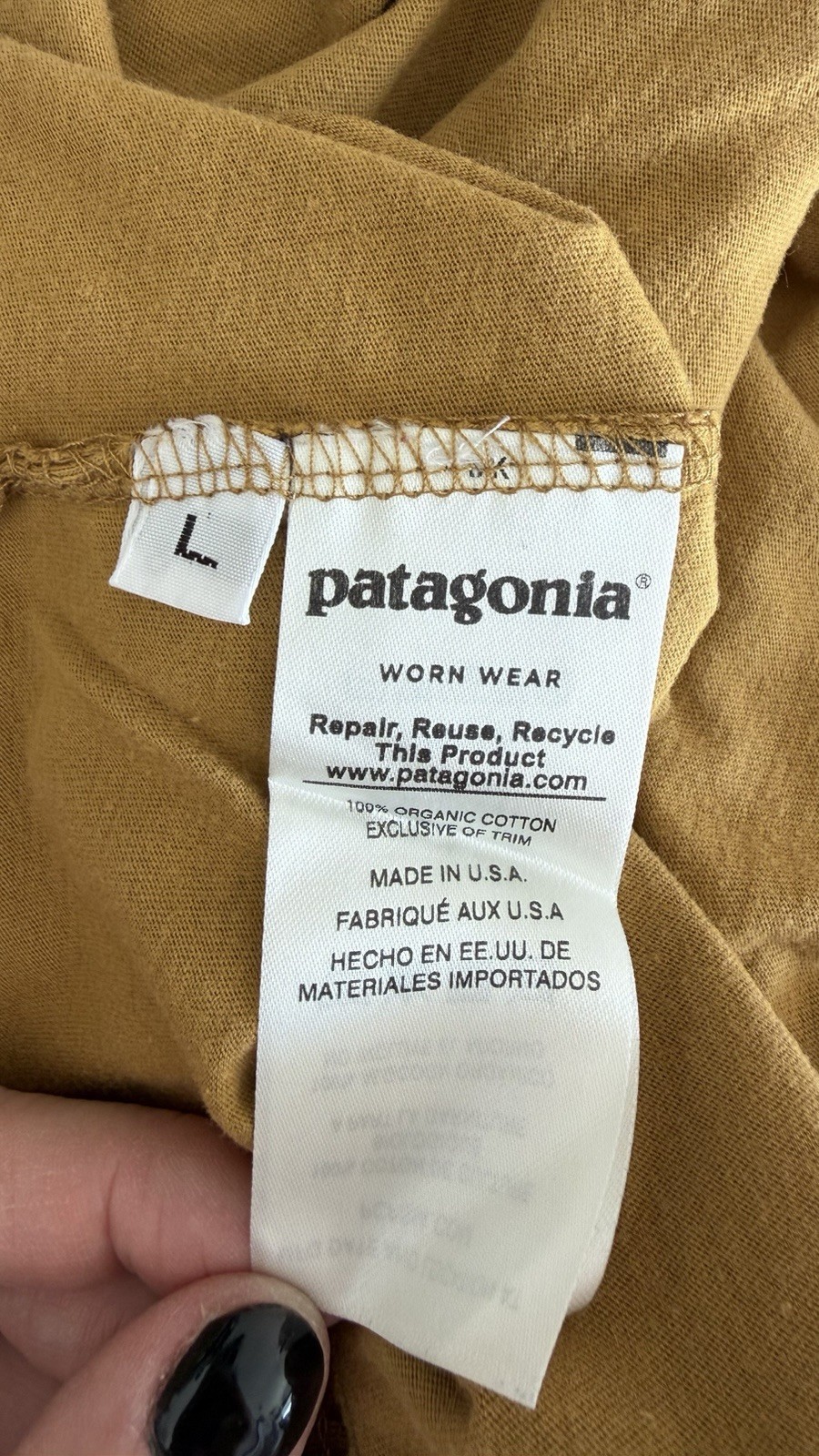 Patagonia Mens Short Sleeve Summit Toad Tee Shirt L Cotton Sustainable Outdoor gallery