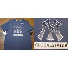 NIKE MLB NEW YORK YANKEES TRI BASEBALL SHIRT NYY 00036177X YN5 SIZE LARGE