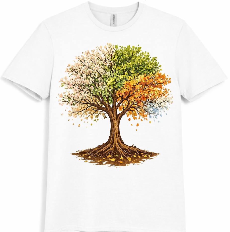 Tree Four Seasons T Shirt Spring Summer Fall Winter Nature Graphic Tee gallery