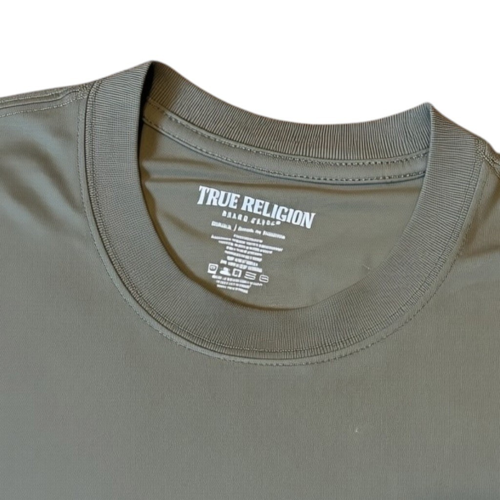 True Religion Long Sleeve T Shirt Mens Medium Green New Buddha Graphic Cotton gallery