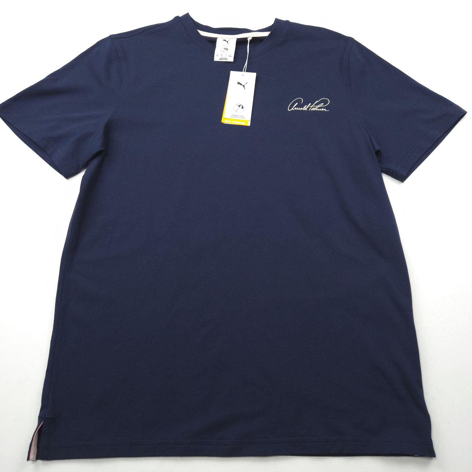 Puma x Arnold Palmer T-Shirt -M- Navy Bay Hill Club Golf Signature Map Stretch gallery