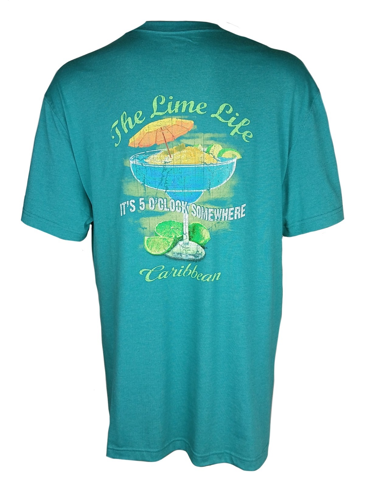 Caribbean Men's Big And Tall Cotton Blend The Lime Life Graphic T-Shirt gallery