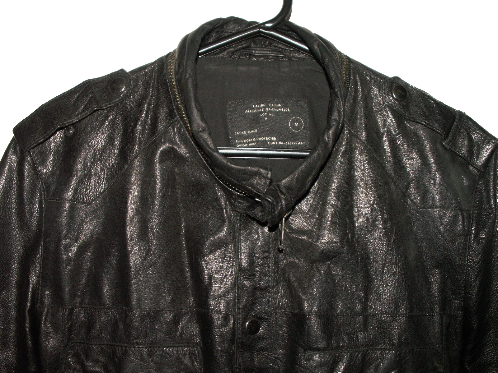 Men's All Saints AFTERNOON LEATHER SHIRT jacket overshirt M (ref67) £99.99!!!!! gallery