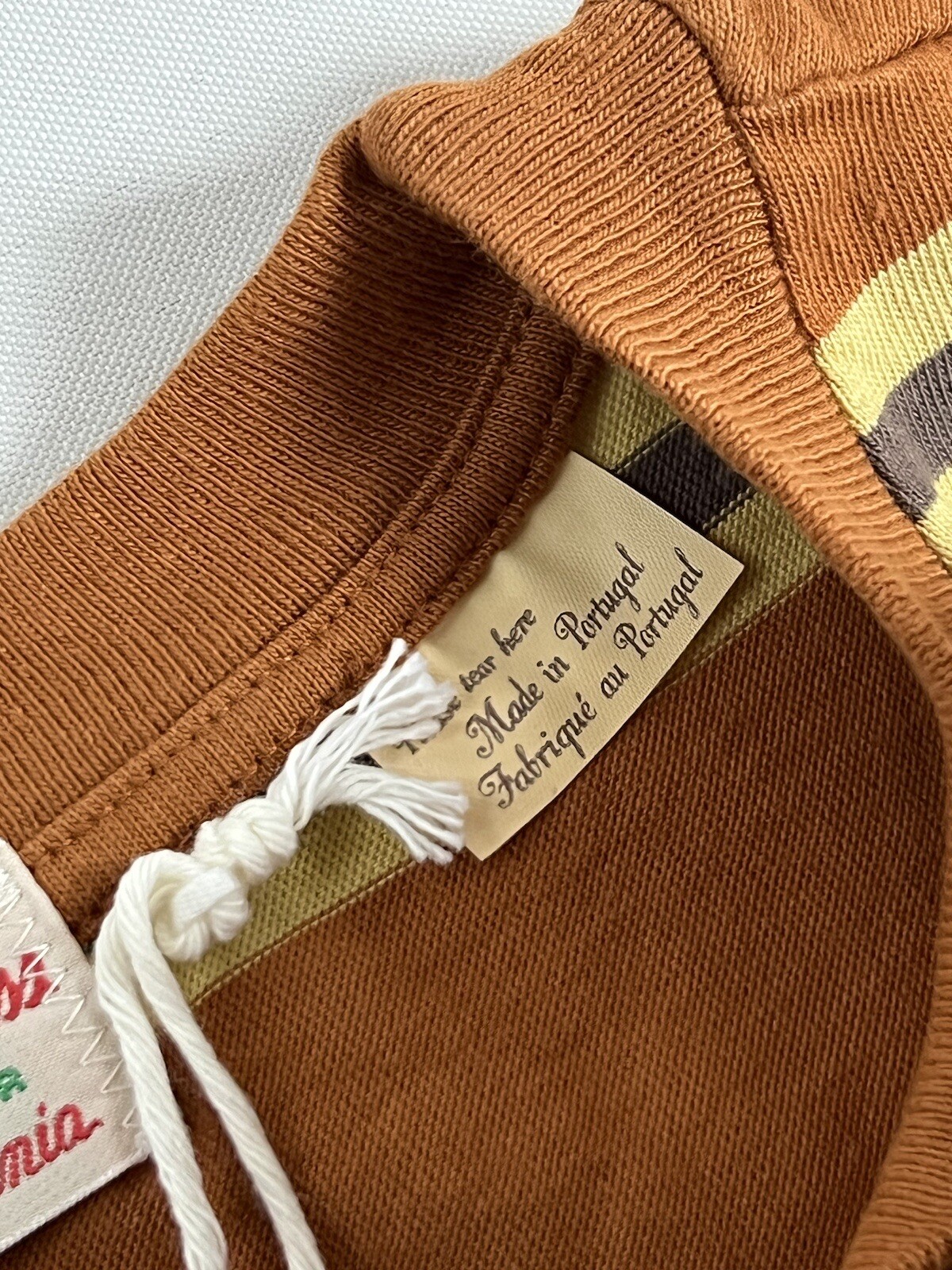 LEVIS VINTAGE CLOTHING LVC 1940’S SPLIT HEM T-SHIRT STRIPE BROWN/YELLOW XL NWT gallery