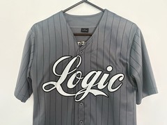 Logic “The Incredible True Story” Baseball Pinstripe Jersey Hip Hop Gray Size S