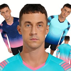 Men Outfit Jogging Set Padded Tracksuit Jersey Top Adult Elastic Waistband