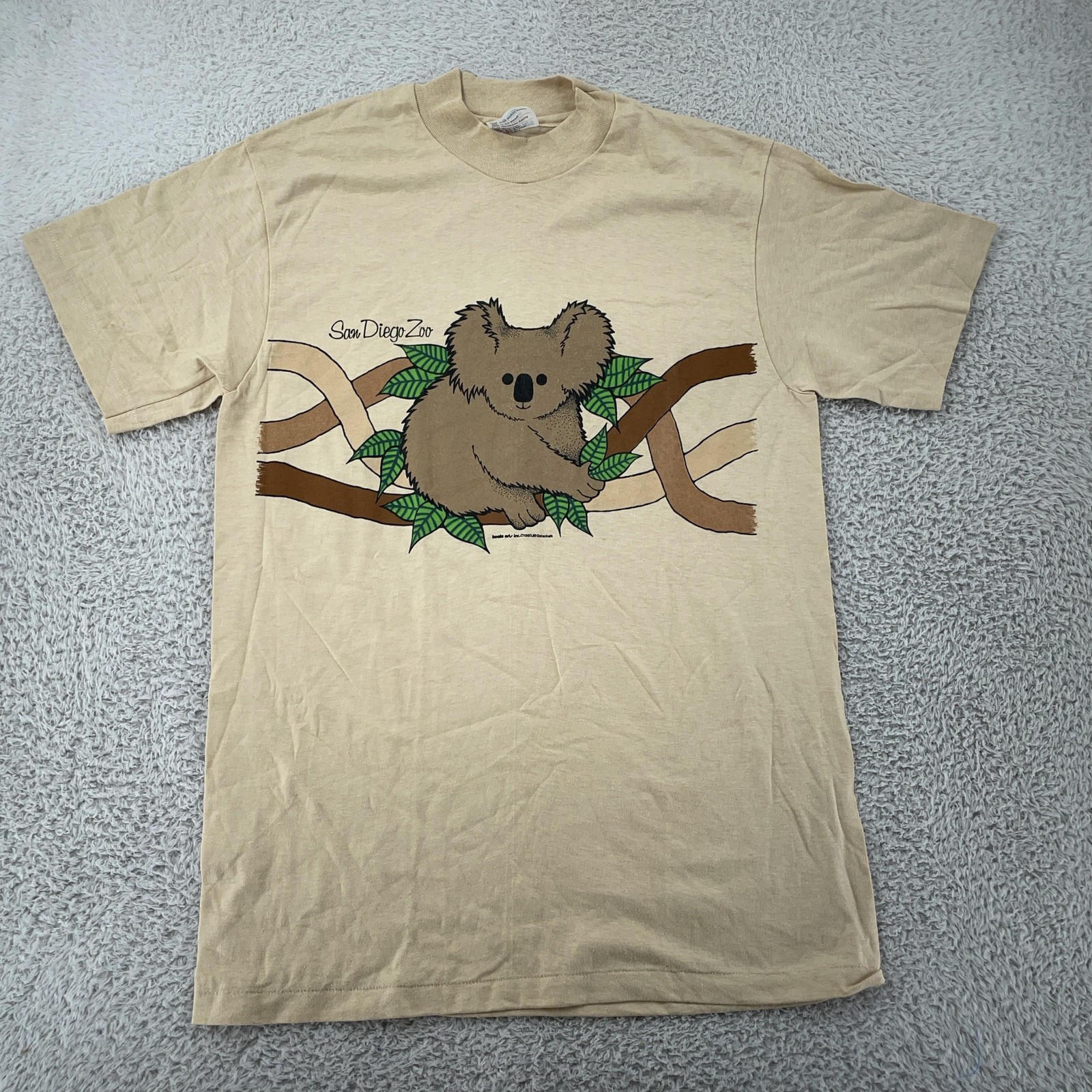 Vintage San Diego Zoo Koala Double Sided Shirt Mens Medium Nature California 80s gallery