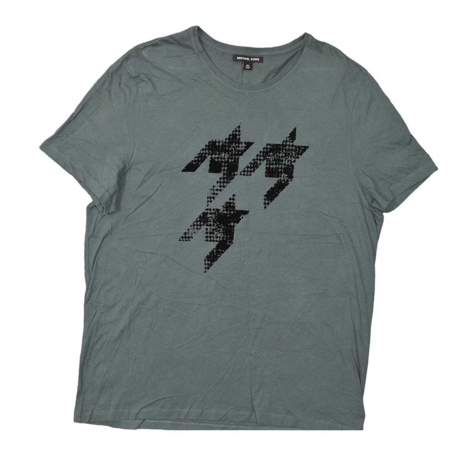 Michael Kors Men's Gray Cotton T-Shirt 2XL Crew Neck Short Sleeve Solid gallery