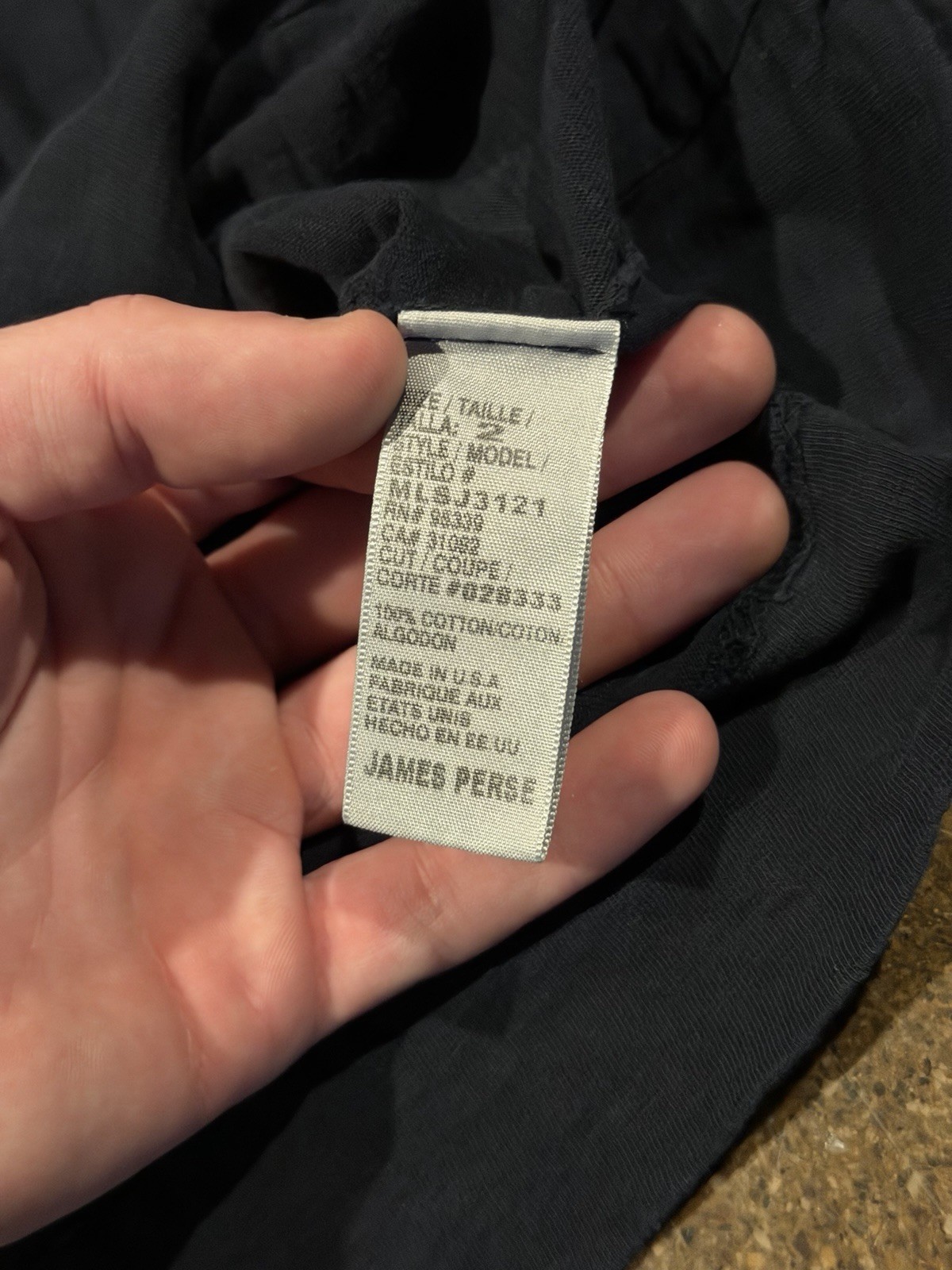 James perse raglan long sleeve thin 100% cotton made in usa navy Raglan LS Tee gallery