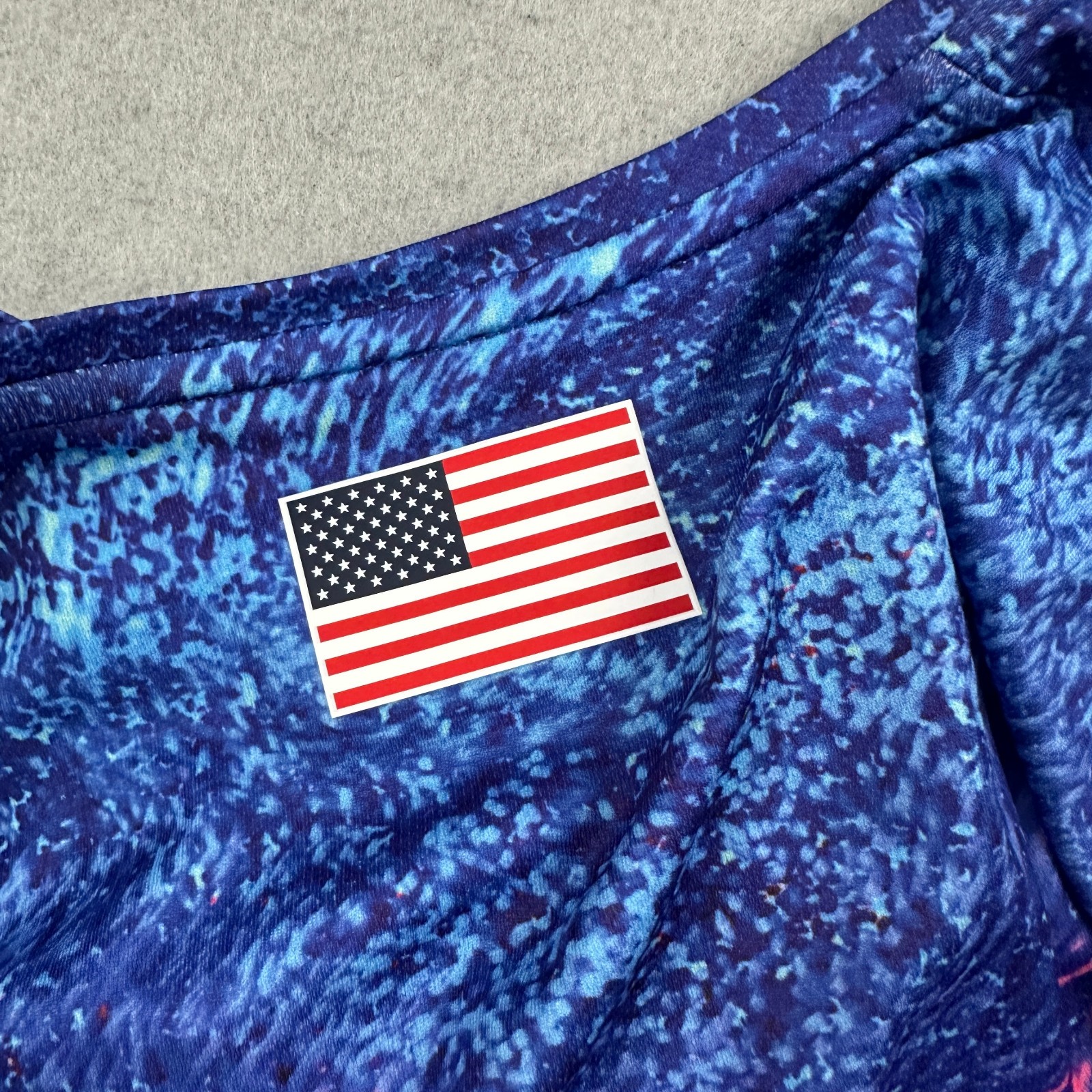 Nike USA Track & Field Shirt Men Small Blue Red Dri-Fit Graphic Flag Patch S gallery