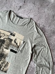 Dolce & Gabbana James Dean Long Sleeve T-Shirt Grey Cotton Italy Vintage Size 48
