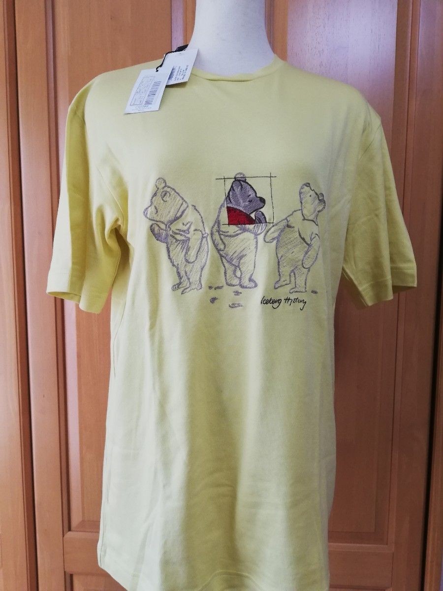 Iceberg History Winnie the Pooh Disney T-Shirt Yellow M NWT Vintage Rare gallery