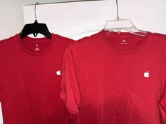 APPLE Official MAC Computer Employee RED Tech Staff T-Shirt Lot of 3 Medium