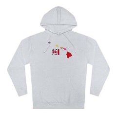 State Love-Hawaii Red/Blue Variation Unisex Hooded Sweatshirt