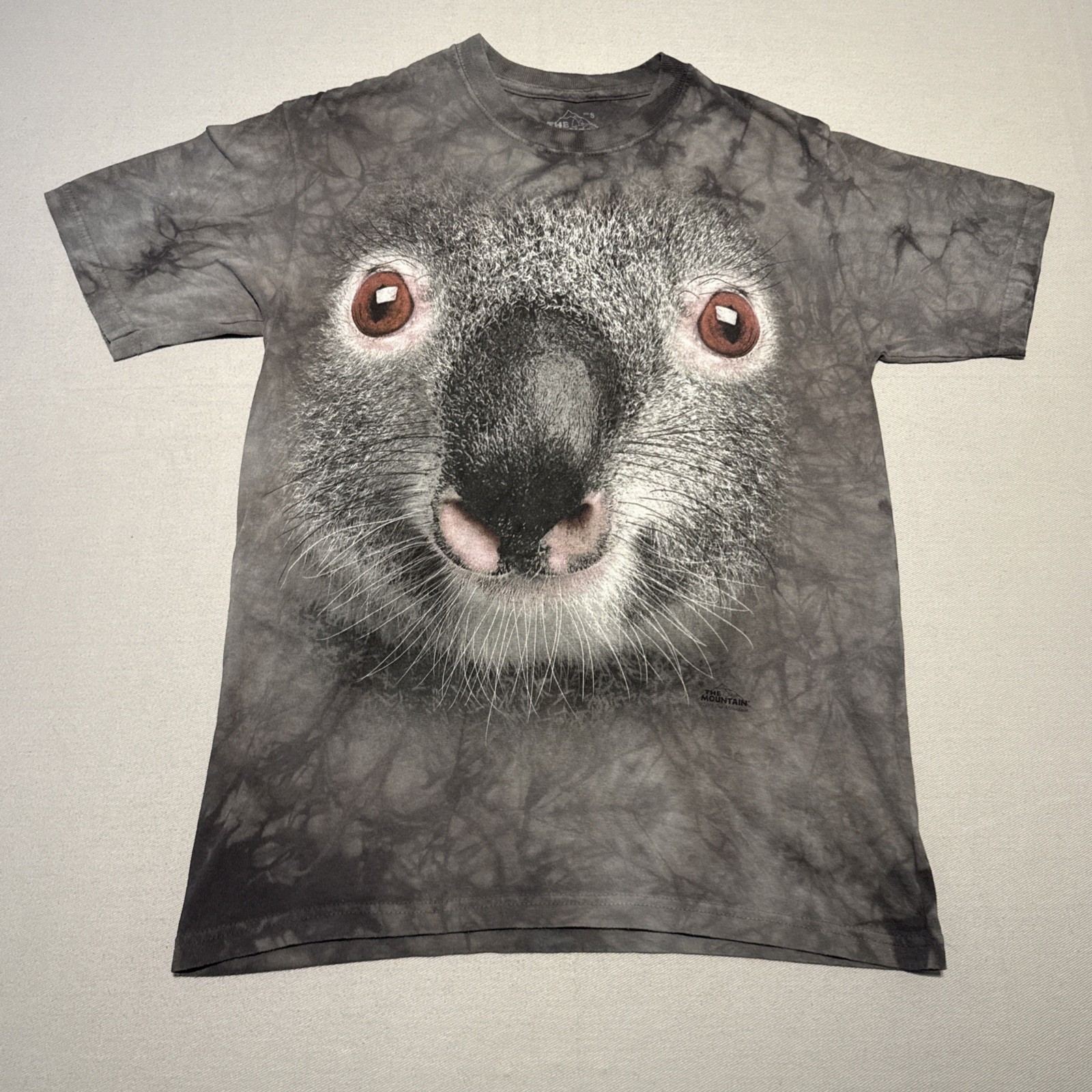 The Mountain T-Shirt Mens Smalll Grey Tie Dye Koala Animal Print Cotton Wildlife gallery