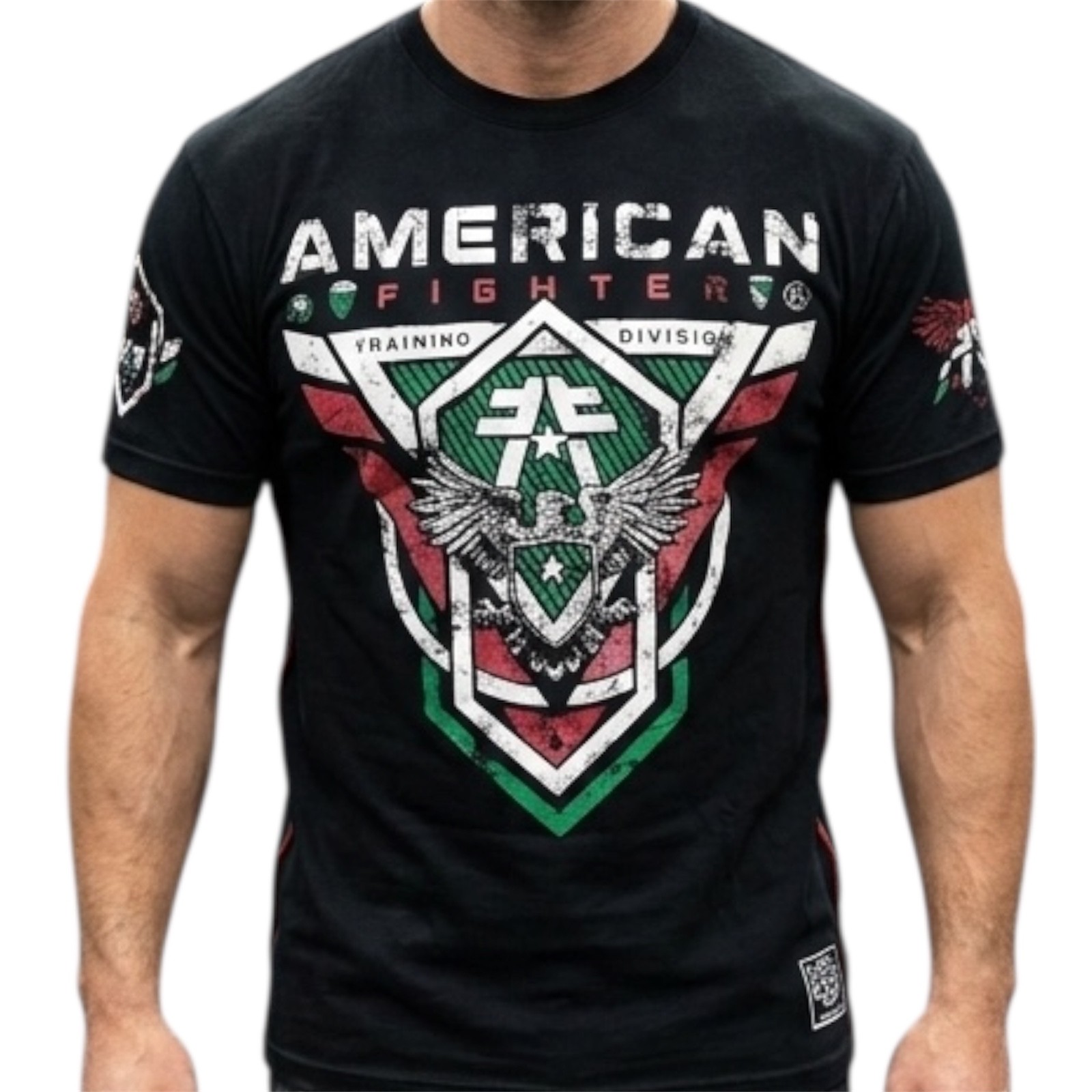 AMERICAN FIGHTER Black Red Green Mexico IRWINDALE Athletic Graphic T-shirt NWT gallery