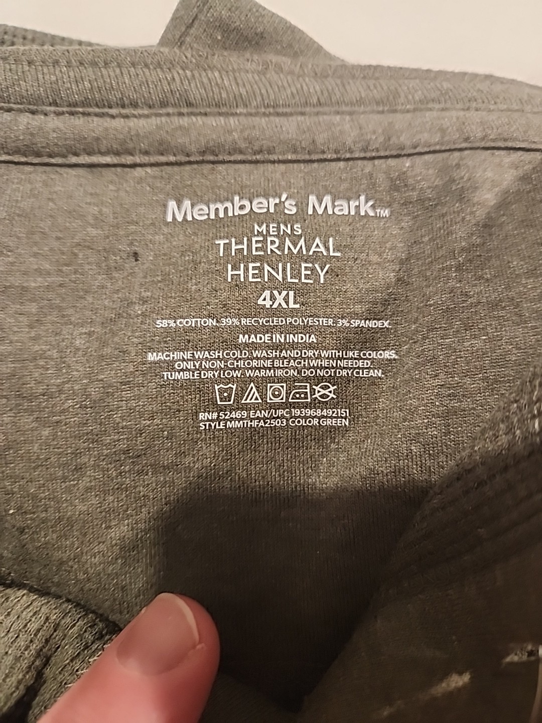 Members Mark Mens Thermal Henley gallery