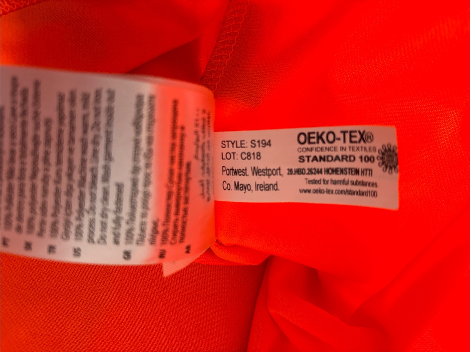 PORTWEST SEGMENTED TAPE SHORT SLEEVE T SHIRT S194 ORANGE Size 3XL - NEW gallery