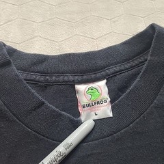 True VTG 80s 90s Bullfrog Sunblock Single Stitch Beach Volleyball Shirt L Mens