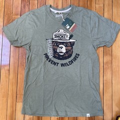 Landmark Project Tshirt Smokey The Bear Mens Small Green Outdoor Nature New