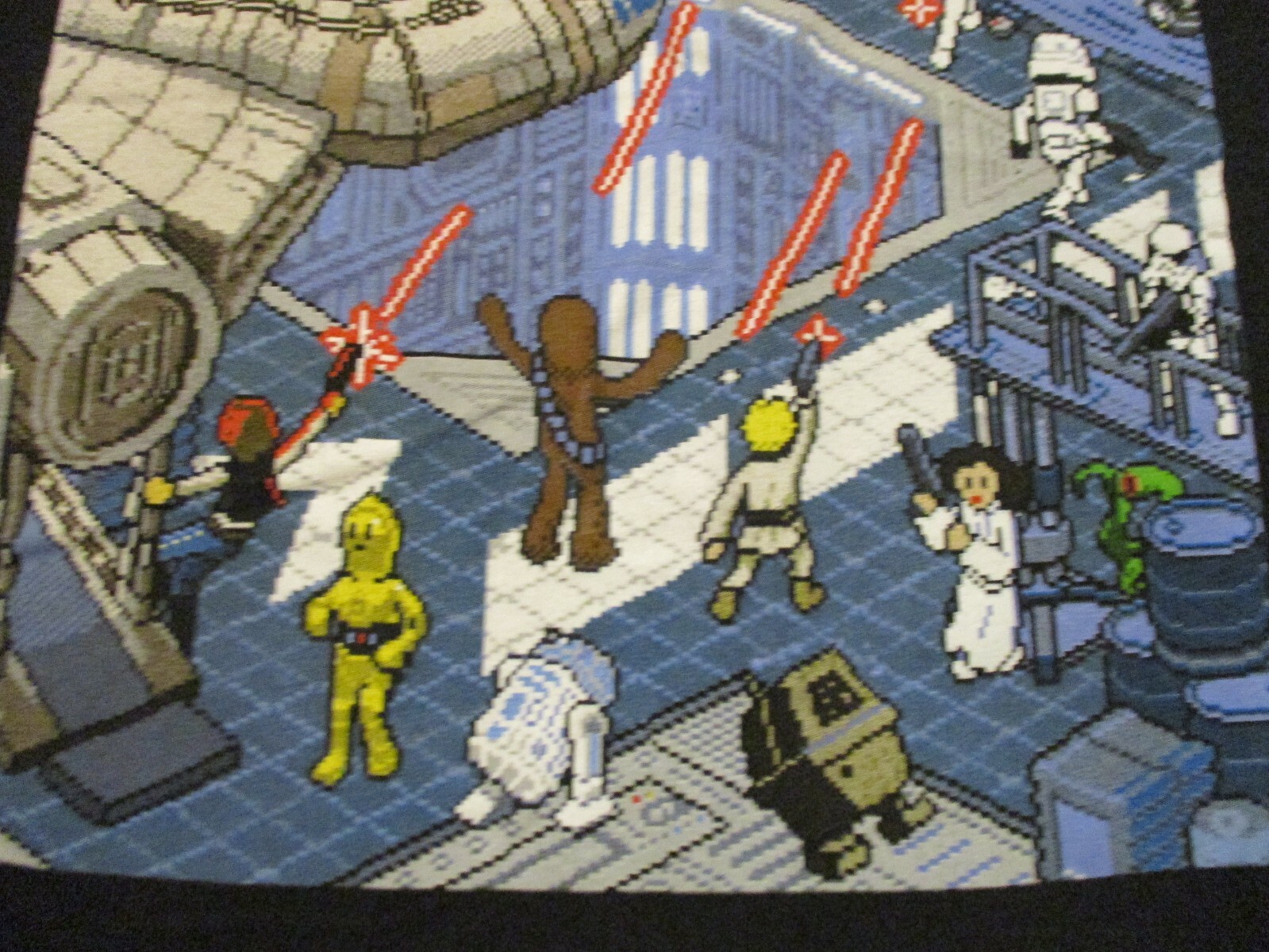 STAR WARS / FIFTH SUN BRAND T-SHIRT- MEDIUM LUKE SKYWALKER DARTH VADER R2D2 C3P0 gallery