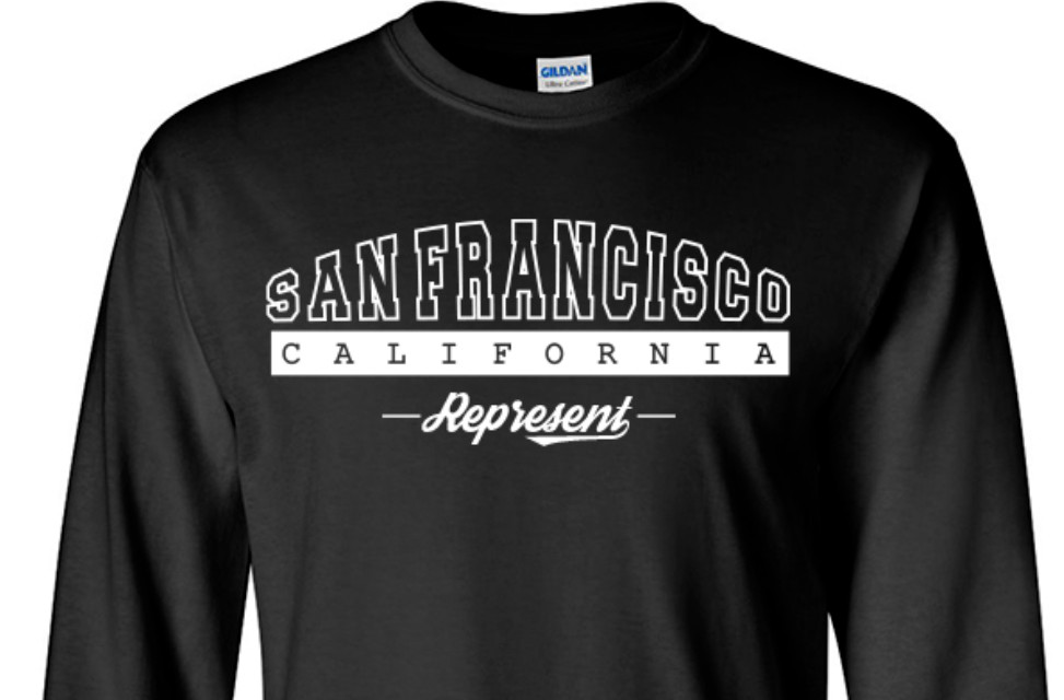San Francisco California State T-Shirt Long Sleeve Graphic Tees Unisex Apparel gallery