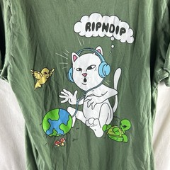RIPNDIP T Shirt Medium Size M I Like Turtles Short Sleeved Green Back Print