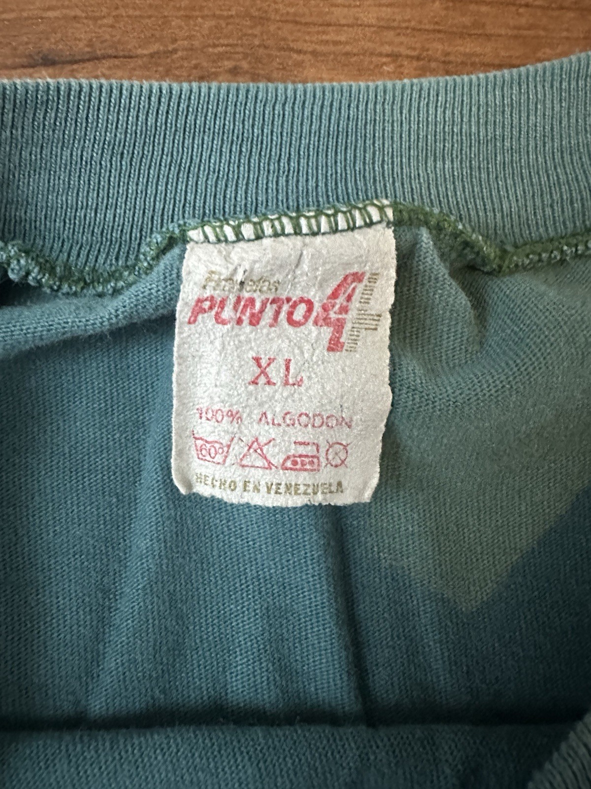 Vintage 90s Teal Canaima Venezuela Village T-Shirt Size XL Single Stitch Punto 4 gallery
