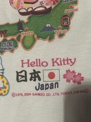 SANRIO HELLO KITTY VINTAGE WHITE TEE TOKOYO JAPAN 2004 NEW PAT.3038514&P