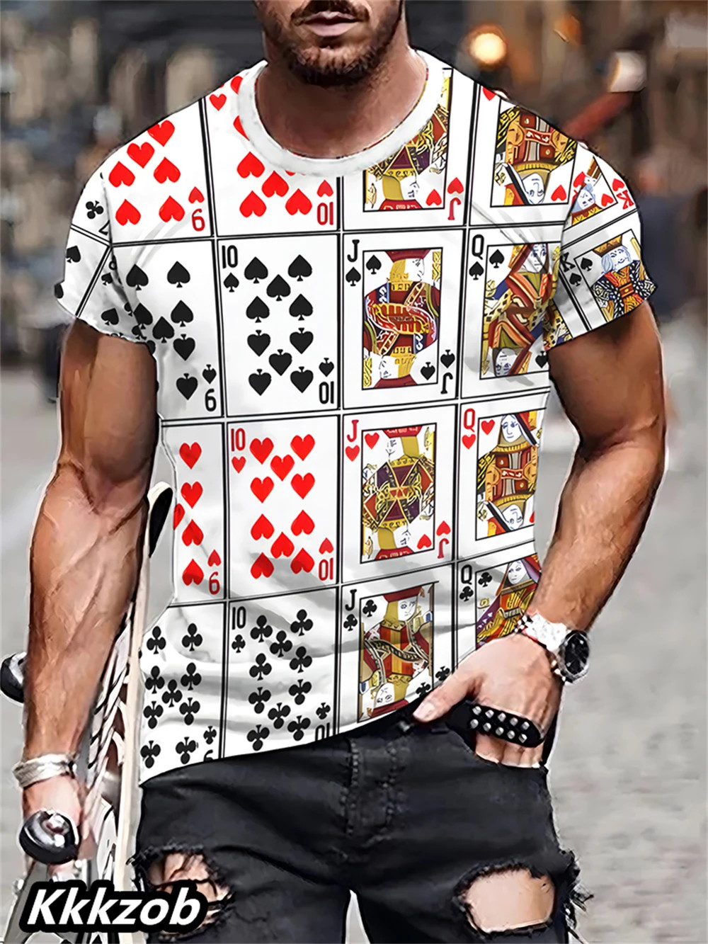 Mens Lion Print Short Sleeve Crew Neck T-Shirt Soft Breathable Casual Wear. gallery