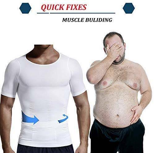 Men's Slimming Body Shaper Vest Abs Abdomen Compression Shirt Workout Tank Top gallery