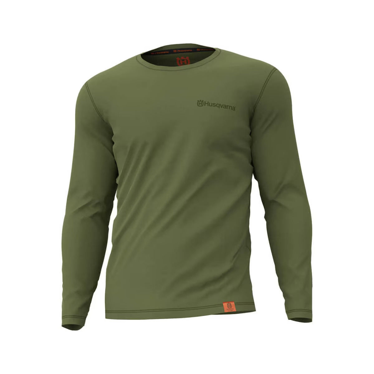 Husqvarna OEM TERRÄNG Raglan Long-Sleeve Cypress Green T-Shirt size LG