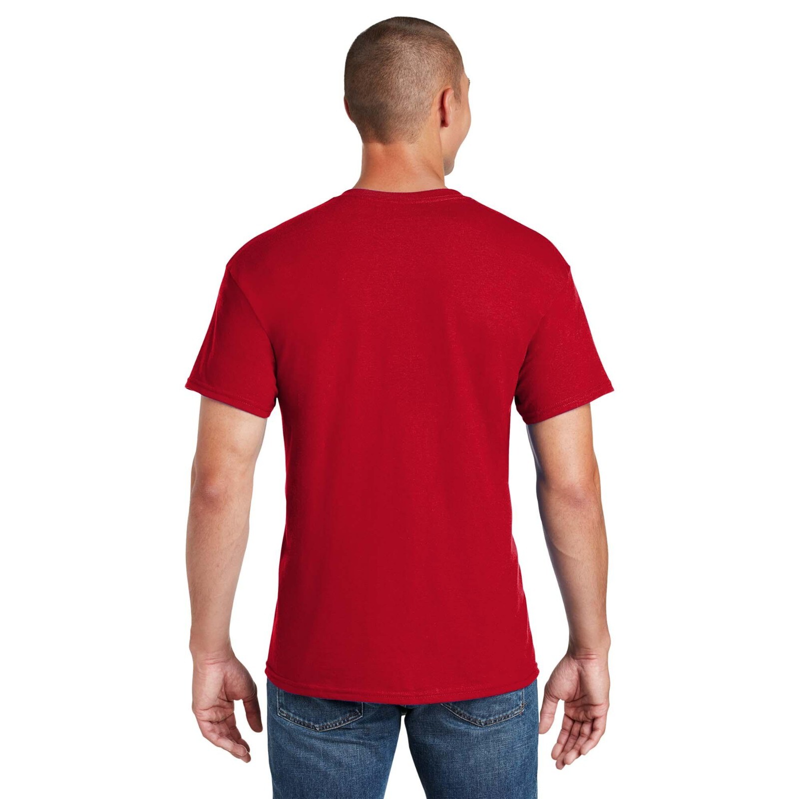 Gildan Adult 8000 Dry Blend 50/50 Blend Red Crew Neck SS Tshirt New gallery