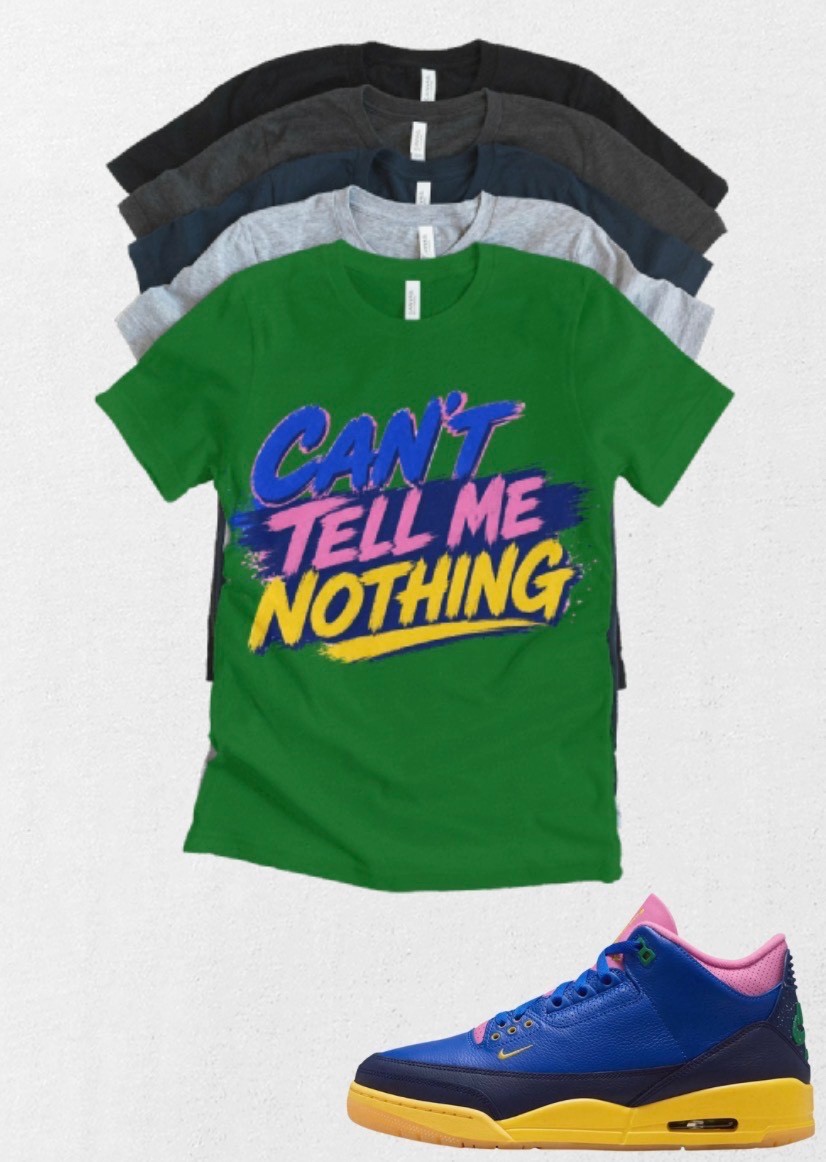 Shirt to match Jordan 3 OG Retro x Jordan 3 SP “Brazil” Can't Tell Matching Tee gallery
