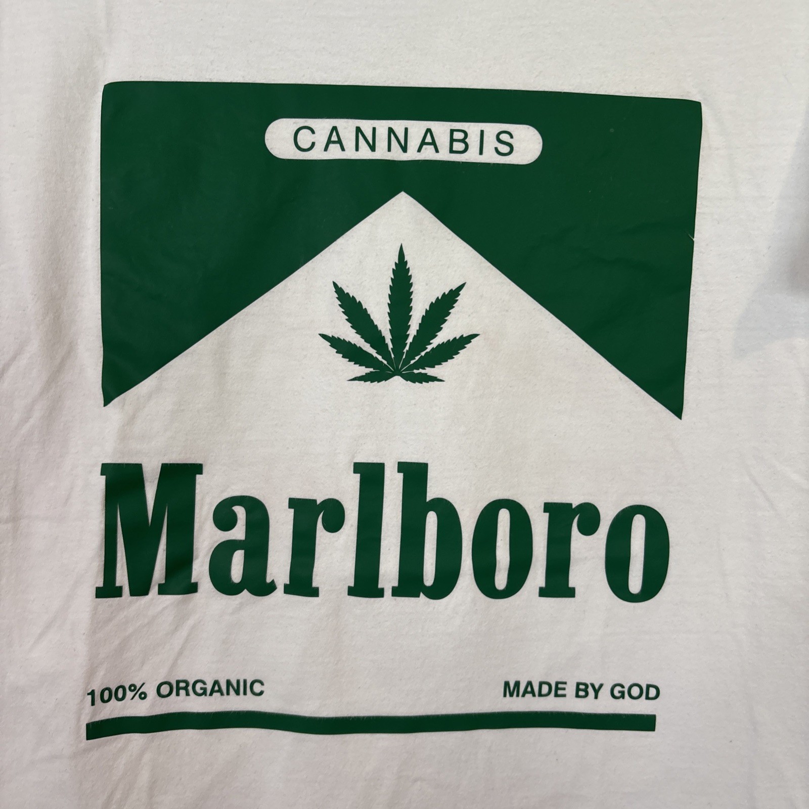 Maniac Printing Cannabis Marlboro Made By God Shirt XL Made In PH gallery