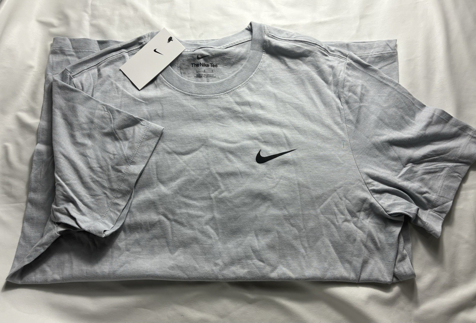 Nike The Nike Tee Men's Gray Logo Short Sleeve Crew Neck T-Shirt Size L gallery