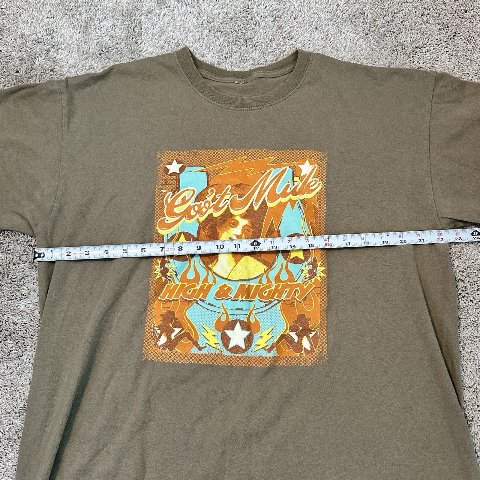 Gov’t Mule 2006 High & Mighty Tour T-Shirt Vintage Style Rock Tee Brown XL-ish gallery