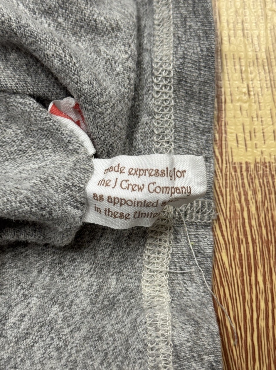 Homespun Knitwear Henley Long Sleeve Men’s Sweatshirt Size L Retro Style Grey gallery