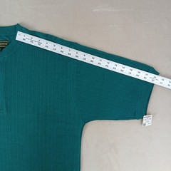 Vintage Croft & Barrow Medium Mens Henley T Shirt Thick Boxy Drop 21×30 ** Small