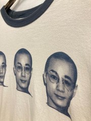 CROSS STITCH SINREI Ringer T-shirt white