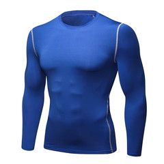 1Pcs Men’S Long-Sleeved Thermal Underwear Male Thin Tight Fitting Fast Dry Elast
