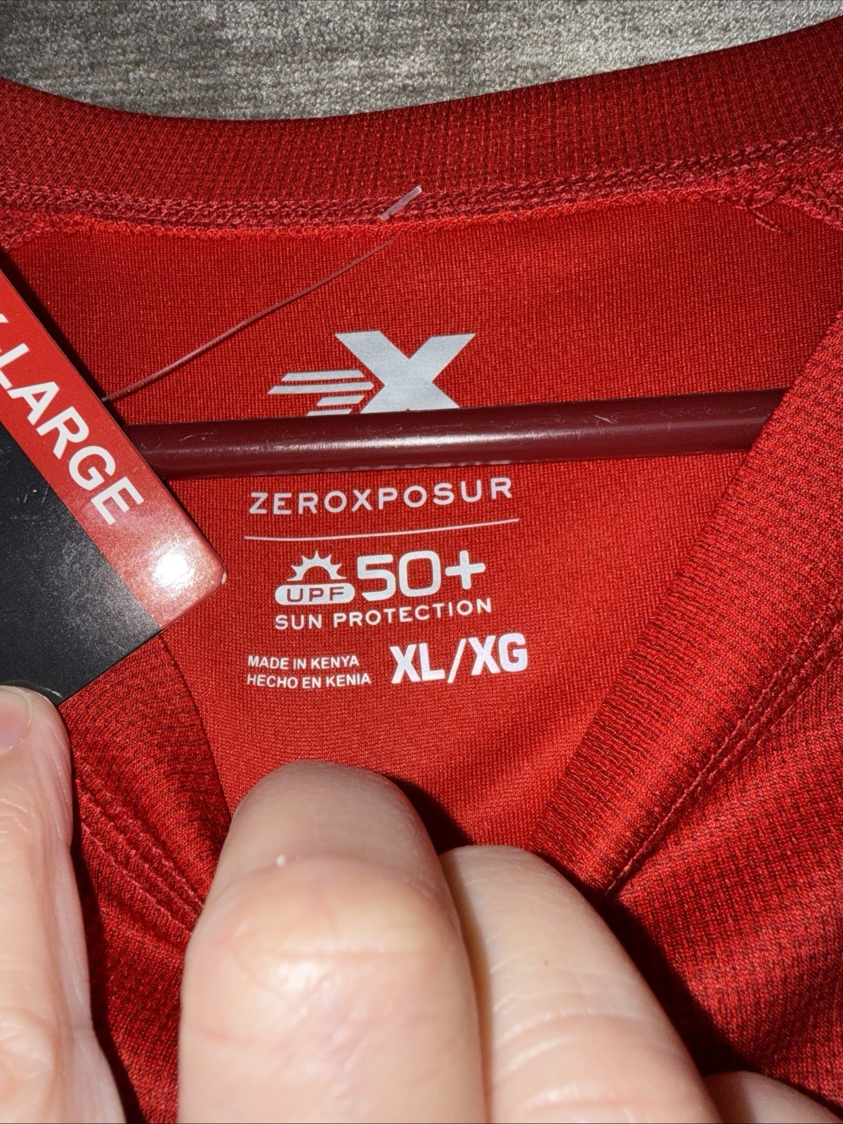 NWT ZeroXposur Sun Protection Quick Dry UPF 50 Short Sleeve T-Shirt Men XL Red gallery