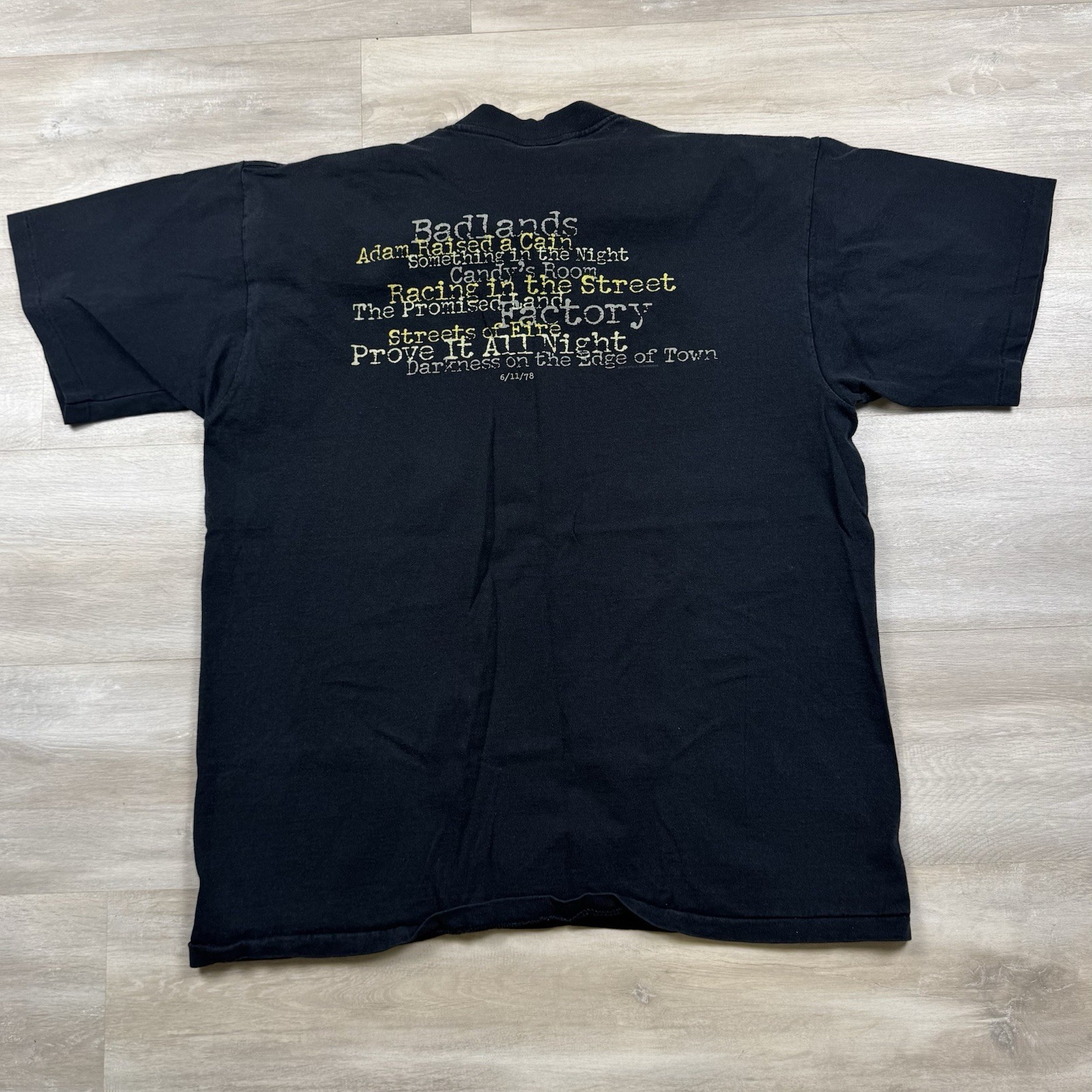 Vintage 90s Bruce Springsteen Darkness On The Edge Of Town Music t-shirt Mens XL gallery