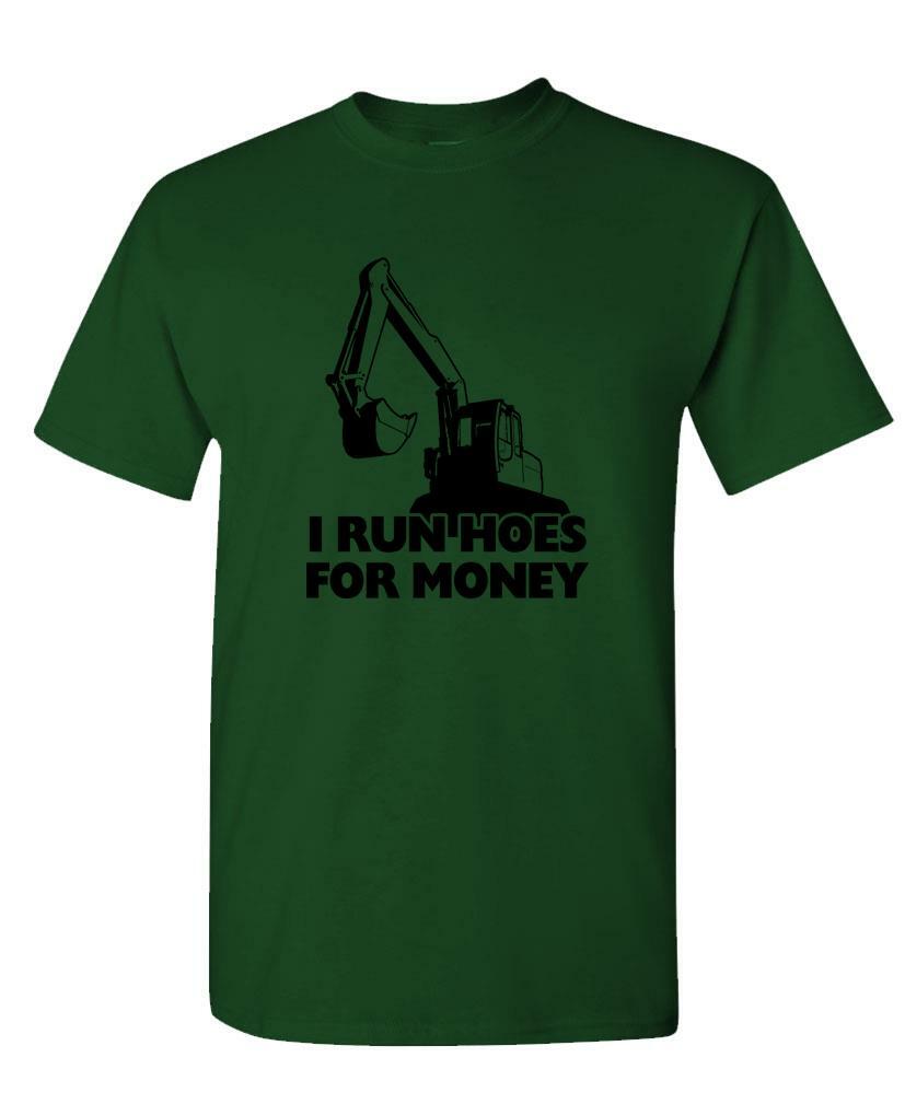 I Run Hoes For Money - farmer humor joke prank - Unisex Cotton T-Shirt Tee Shirt gallery