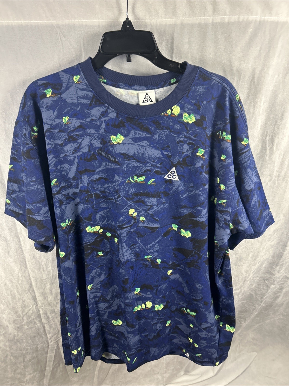 Nike ACG Shirt Mens Large Blue Dri-FIT Leafcutter Graphic Loose Fit HJ0794-410 gallery