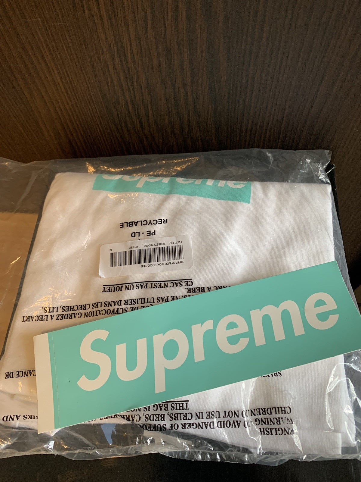 Supreme Tiffany & Co. Box Logo Tee T-Shirt Size Medium White FW21 Brand New 2021