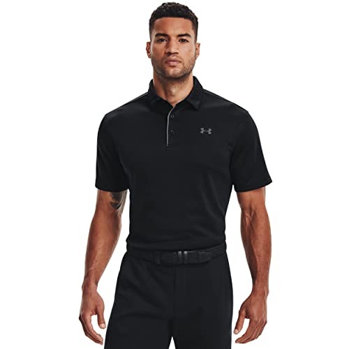 UNDER ARMOUR MEN’S TECH GOLF POLO – BLACK/GRAPHITE/GRAPHITE – SIZE XL