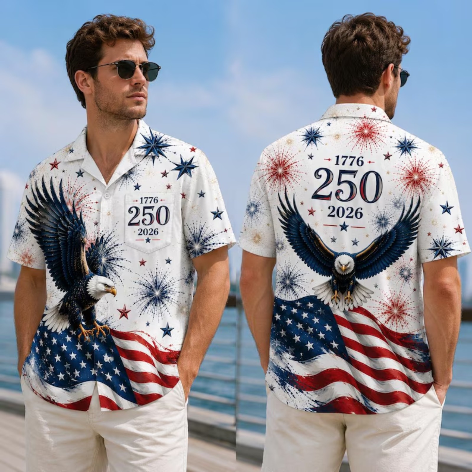 America 250th Anniversary Hawaiian Shirt gallery