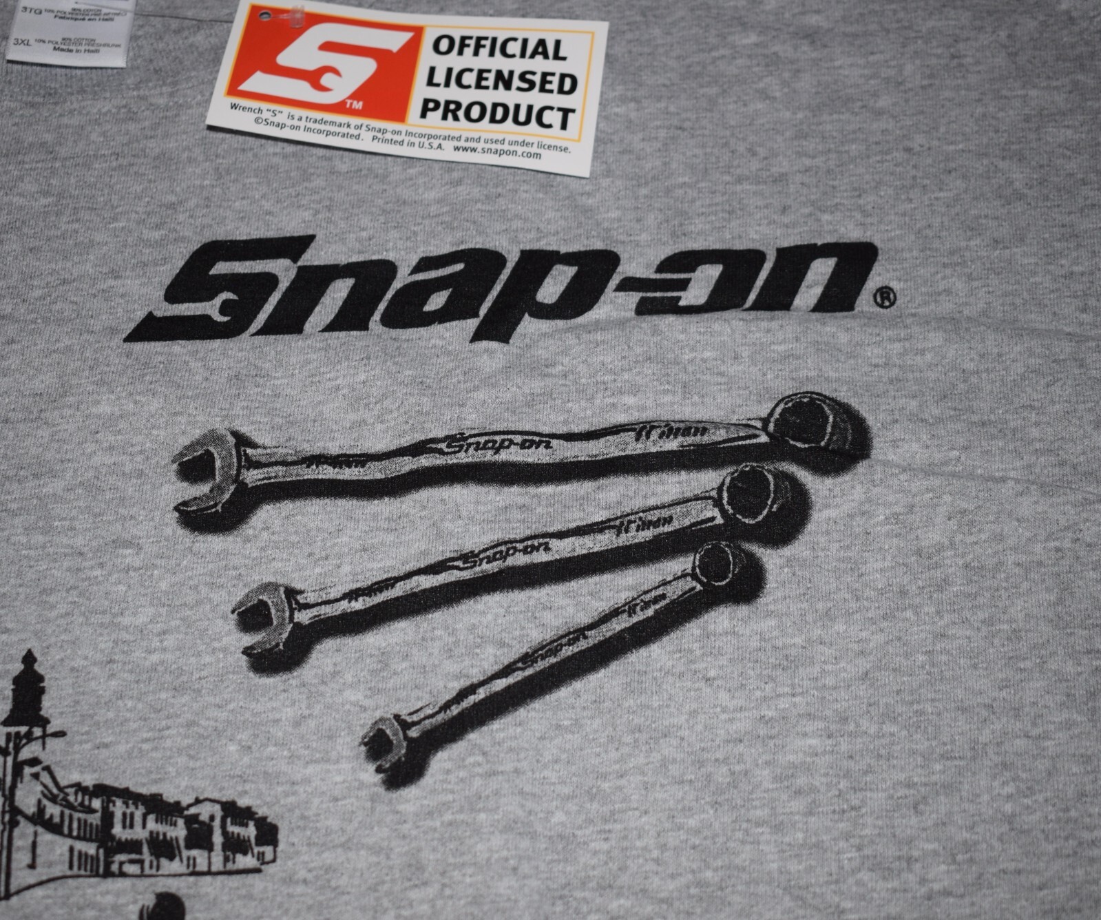 Snap On Tools Grey Antique Car Design Style Wrenches T-Shirt Size 3XL ~NEW ~ #54 gallery
