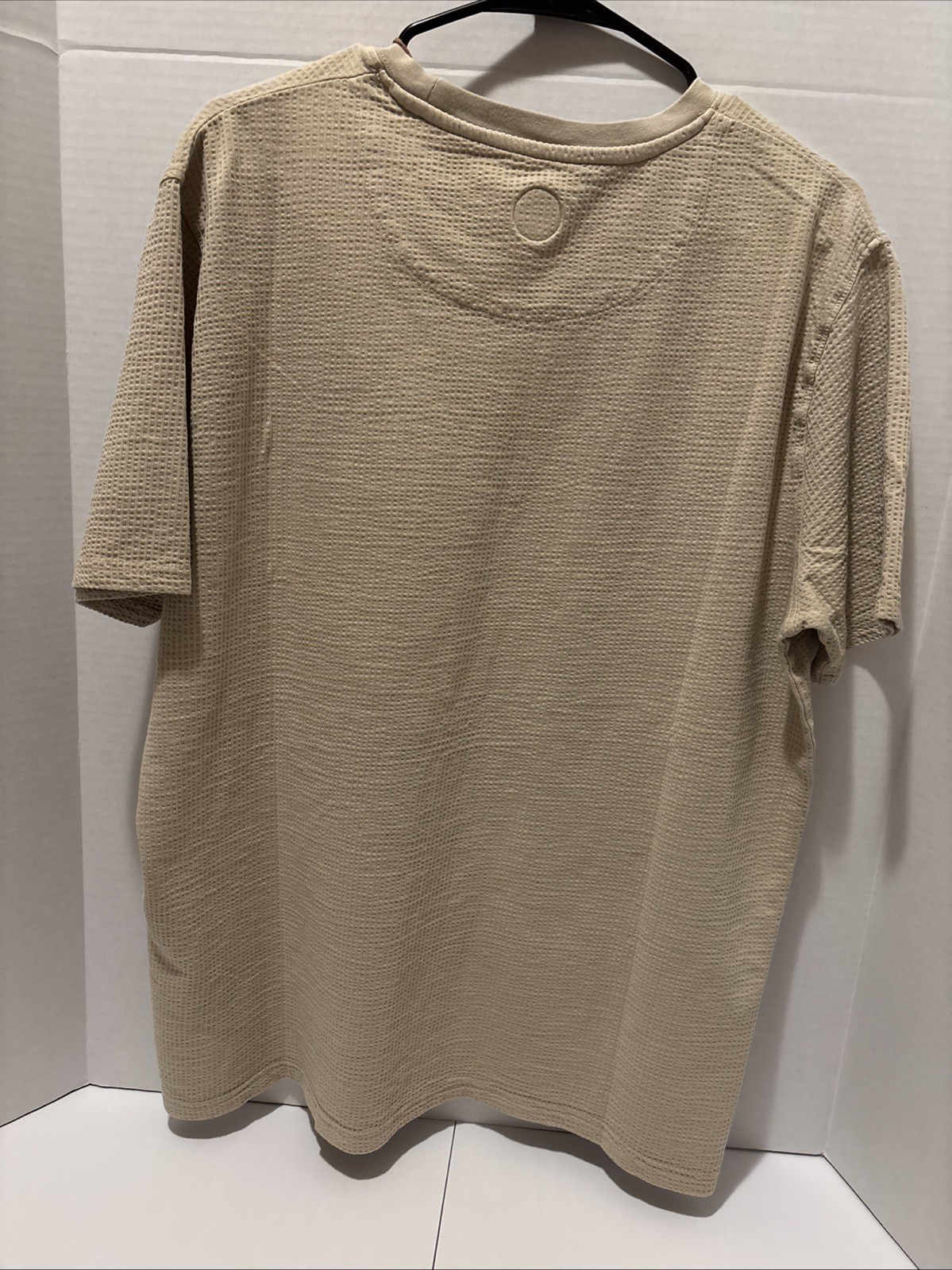 Common People Waffle Knit Tee Shirt Ribbed Stone/Tan Size Large NWT $75 gallery
